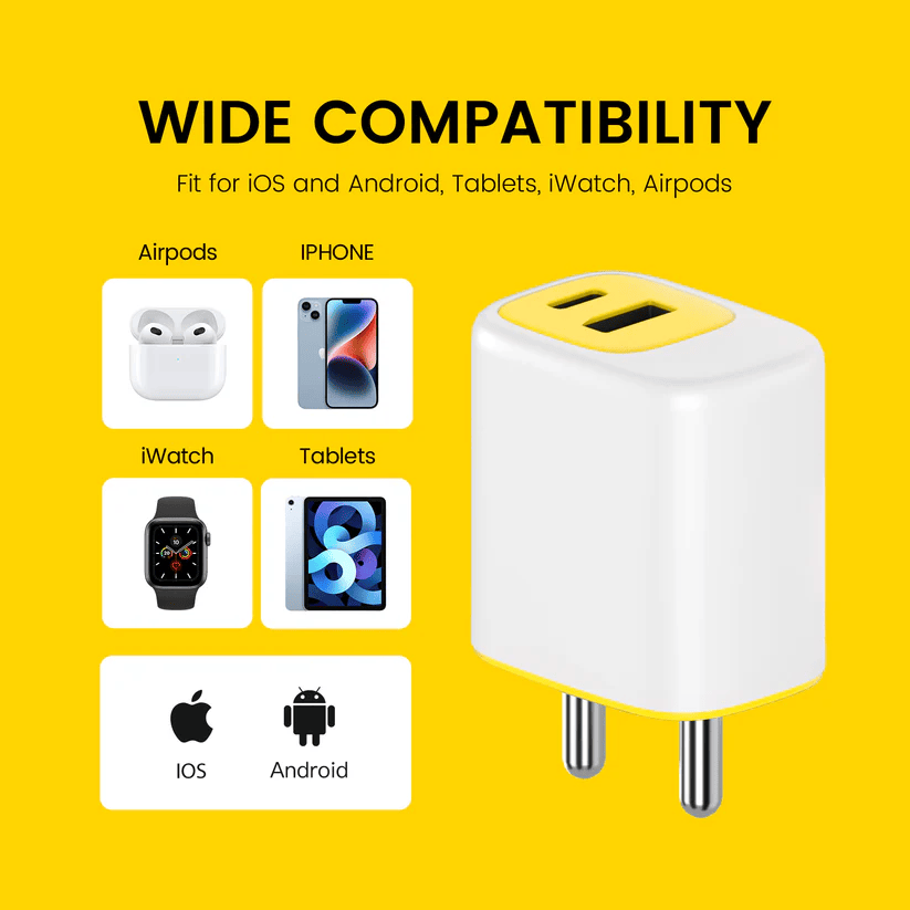 DeperAI 25W 2-in-1 Fast Charger[MFi-Certified]