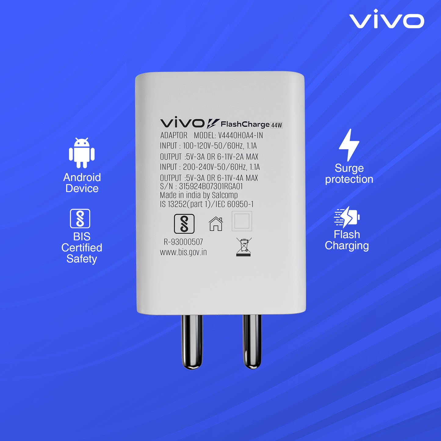 VIVO 44W Flash Charger - Leodreams Mobiles