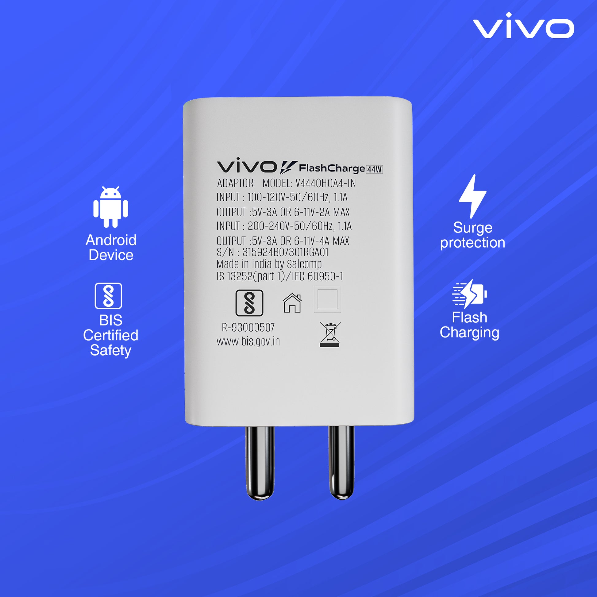 VIVO 44W Flash Charger - Leodreams Mobiles