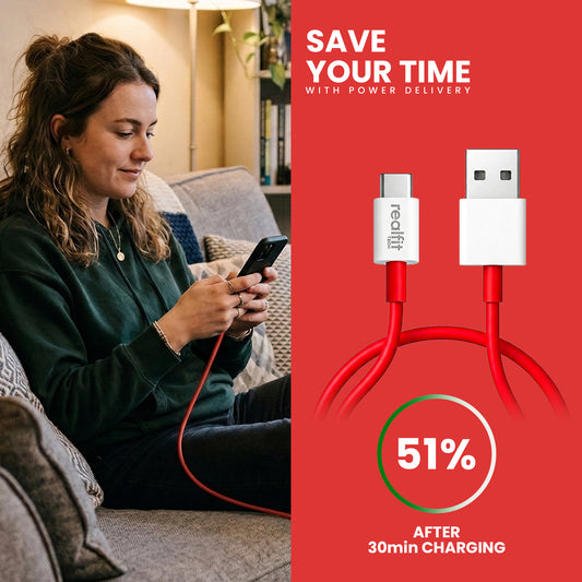 Realfit USB-A to USB-C Cable  (Super VOOC)