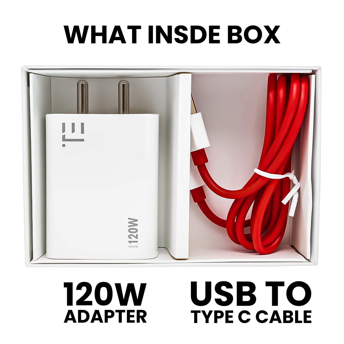 REALFIT 120 W Supercharge Wall Charger + High-Speed Cable Combo