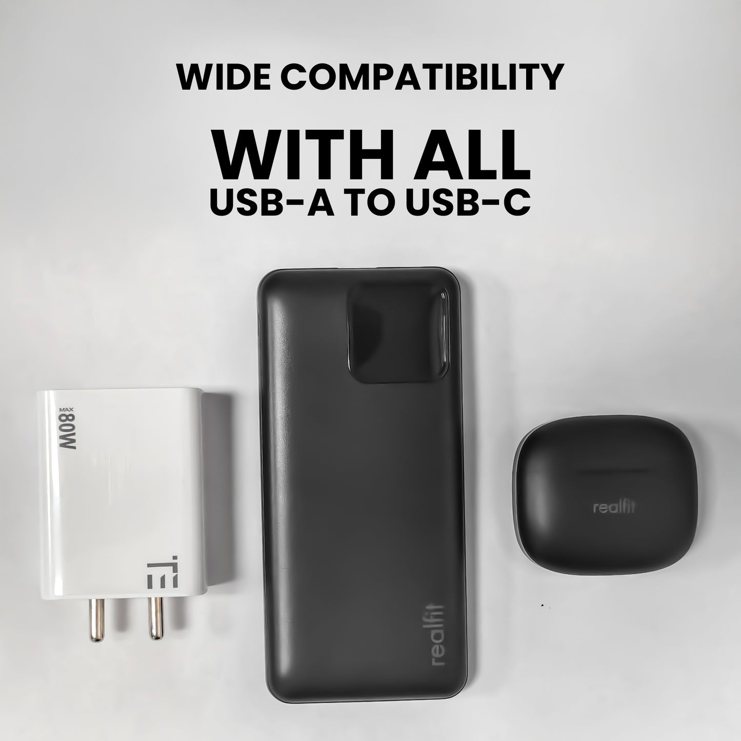 REALFIT 120 W Supercharge Wall Charger + High-Speed Cable Combo