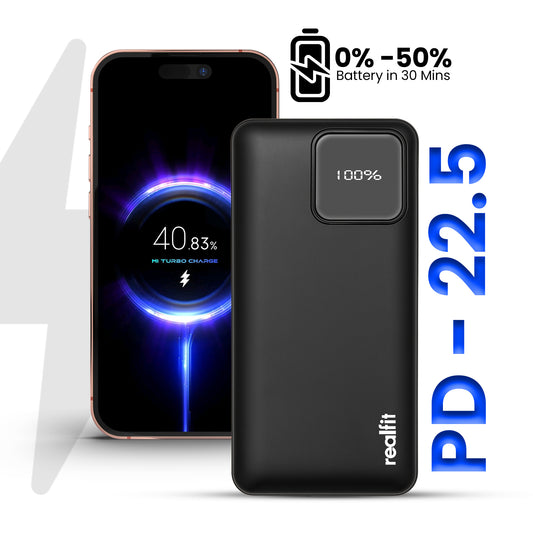 REALFIT 10000mAh 22.5W Ultra Slim Power Bank | Quick Charge 3.0 & PD 3.0