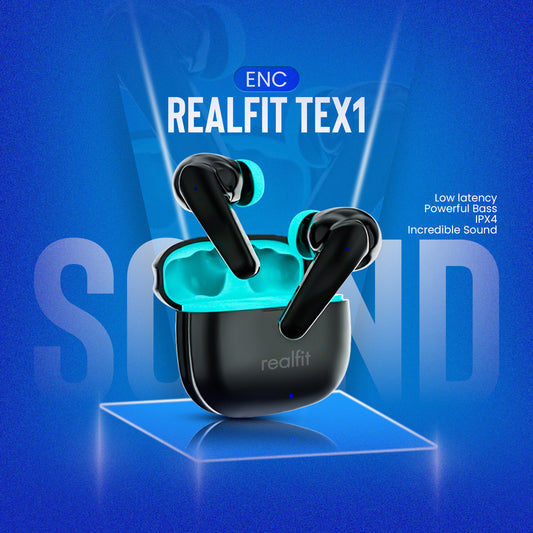 Realfit Buds TWS Earbuds: 13mm Driver, 200Hrs Battery, Bluetooth Headset