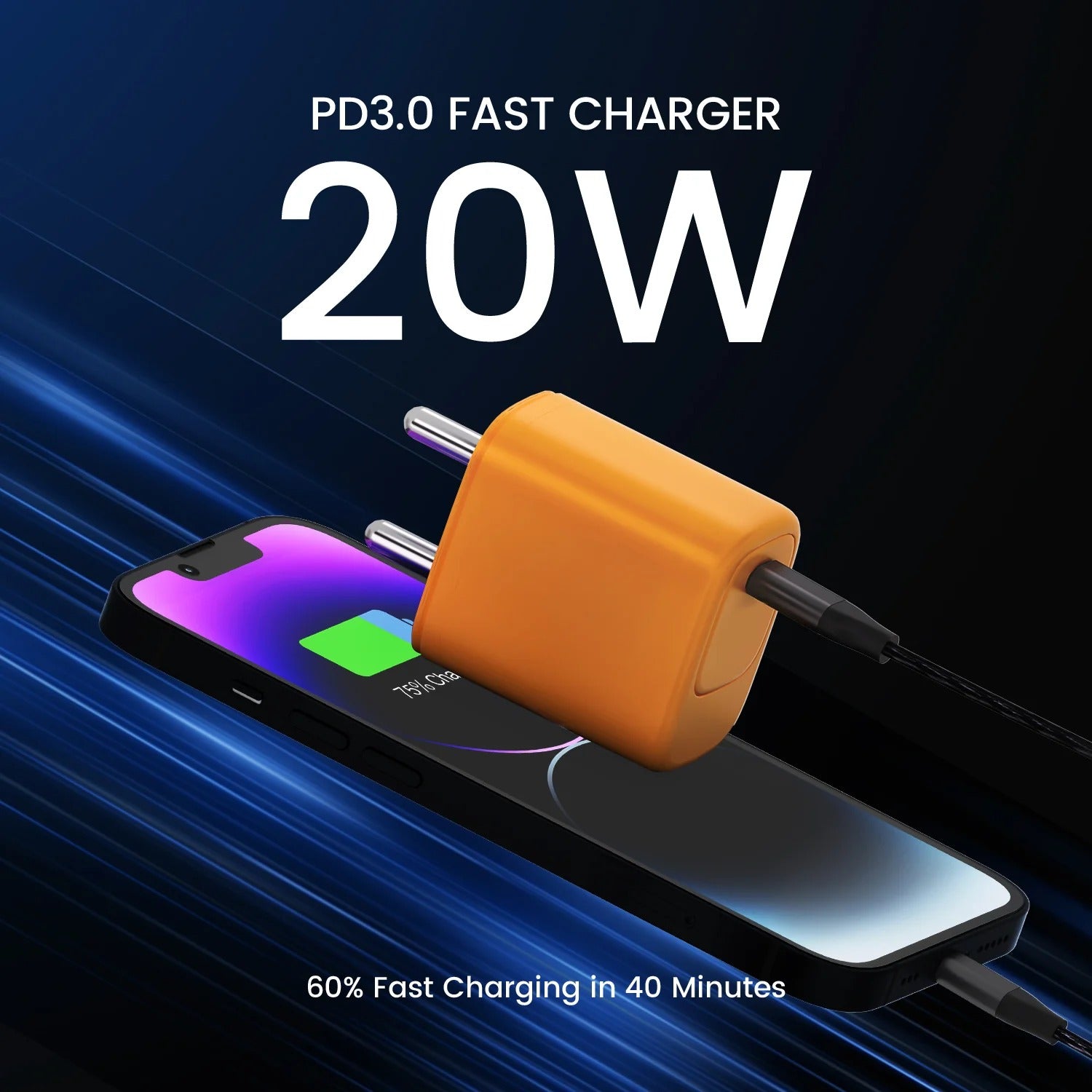 Deperai 20W charger detail view