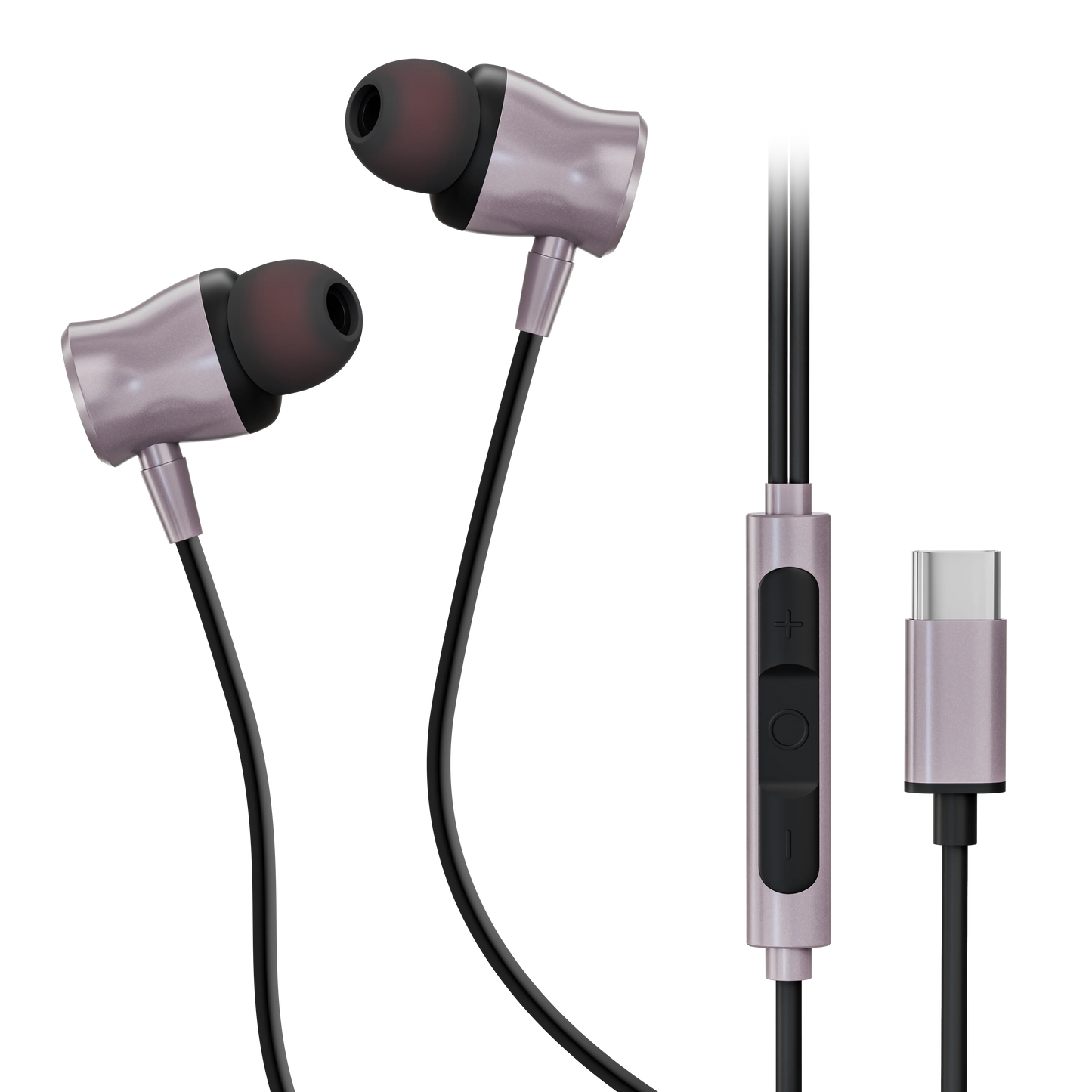 REALFIT Type-C Earphones with Hi-Res Audio & Built-In Mic Wired  (Pink, In the Ear)